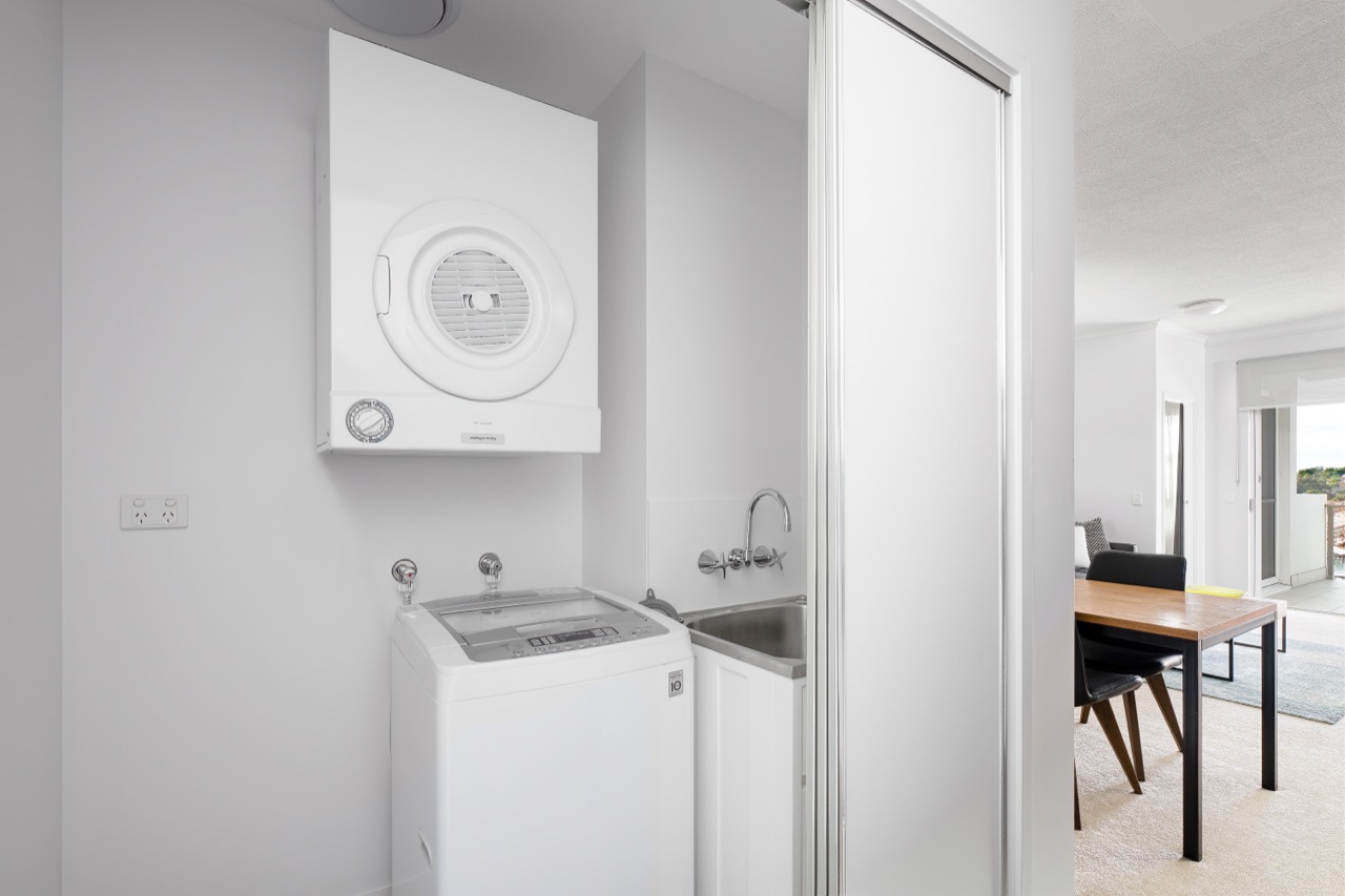 In-apartment laundry with full-size washer and dryer